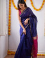 Assemblage Royal Blue Cotton Silk Weaving Saree