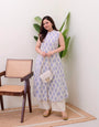 Embellished Blue Pure Cotton Floral Printed Kurta Set