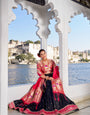 Black Weaving Zari Work With Lace Paithani Silk Lehenga Choli