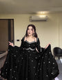 Black Fox Gorgette Embroidery Thread With Sequnce Work Anarkali Set