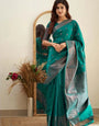 Glamorous Green Soft Silk Weaving Saree