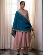 Desirable Baby Pink Vichhitra Silk Embroidery Work Anarkali Suit Set