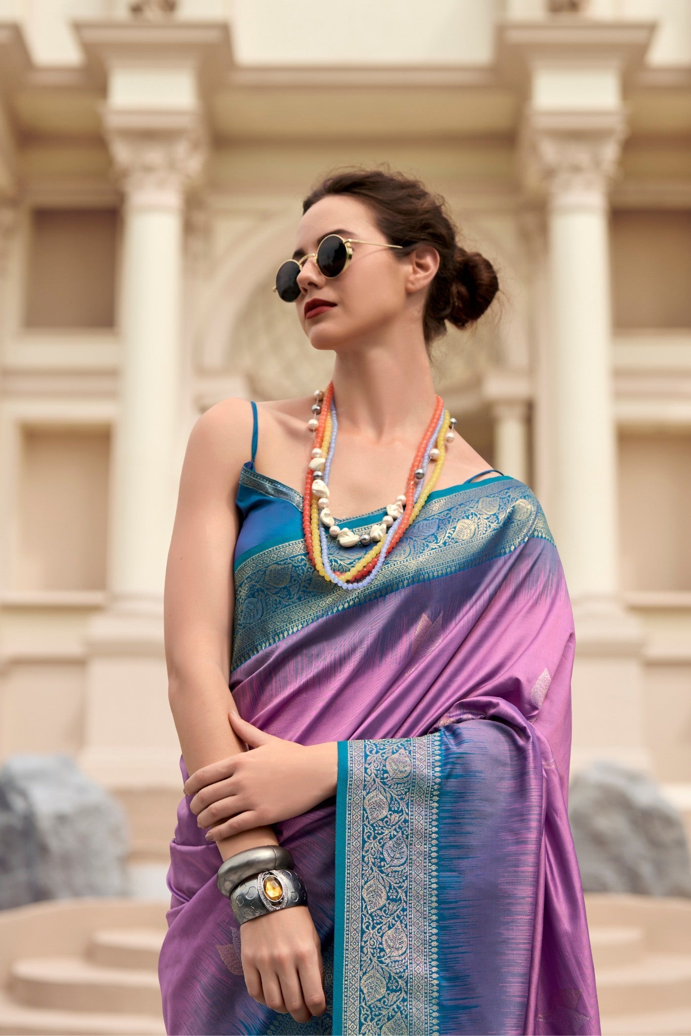Mango Mulberry Pure Touch Soft Silk Weaving Saree