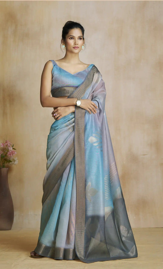 Watermelon Multicolor Fancy Modal Cotton Silk Printed Saree