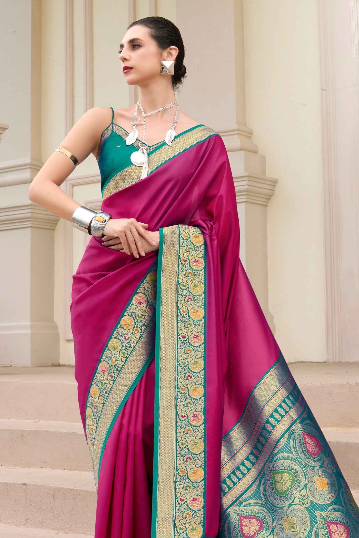 Defender Maroon Pure Soft Banarasi Silk Weaving  Saree