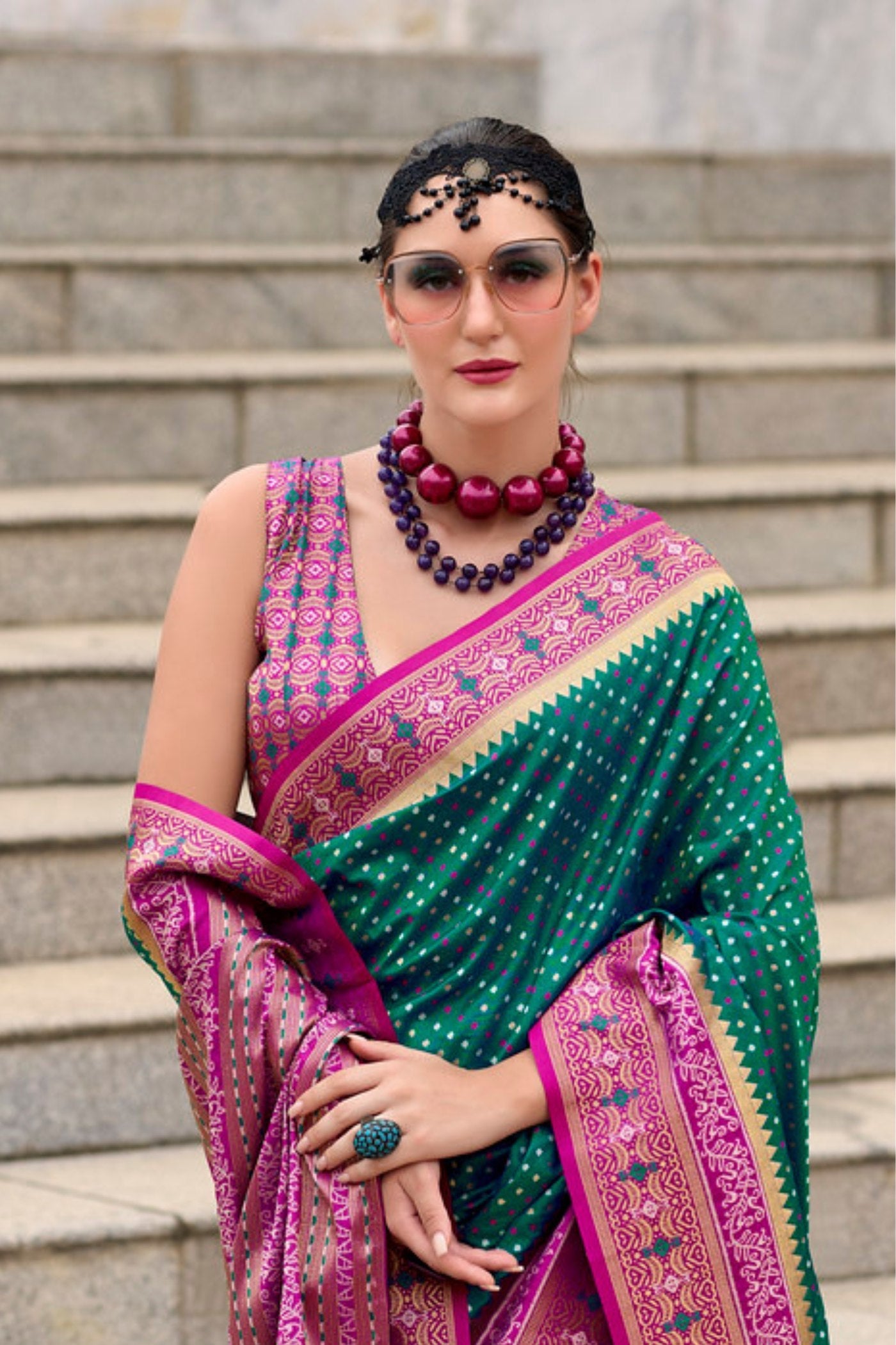 Rehana Green Pure Soft Banarasi Silk Weaving Saree