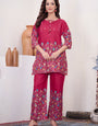 Rani Pure Cotton Flower Printed Work Co-Ords Set