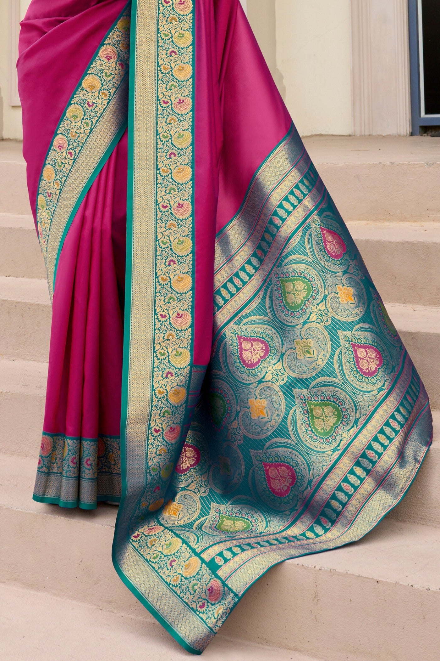 Defender Maroon Pure Soft Banarasi Silk Weaving  Saree