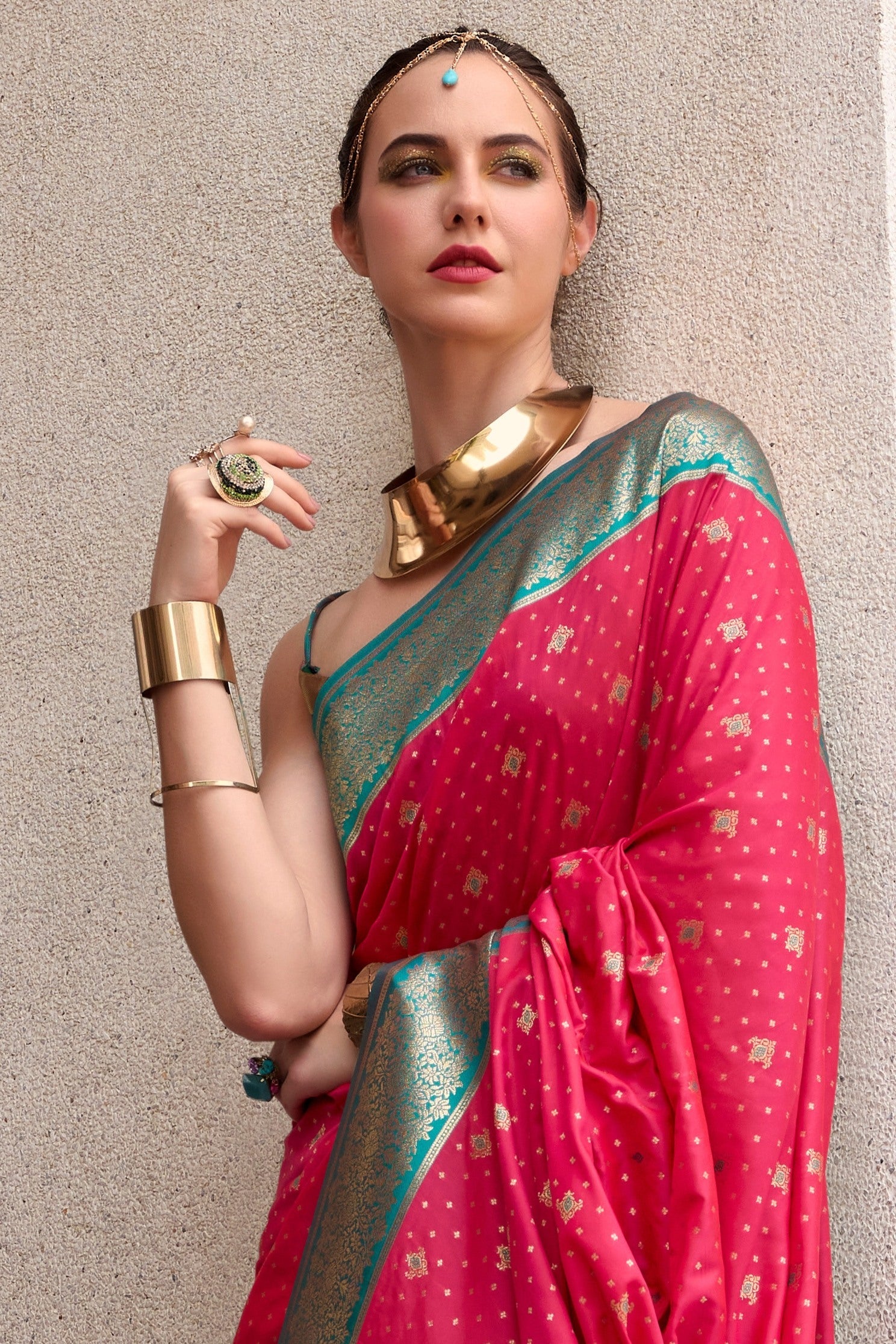 Apollo Pink Pure Soft Banarasi Silk Zari Woven Saree