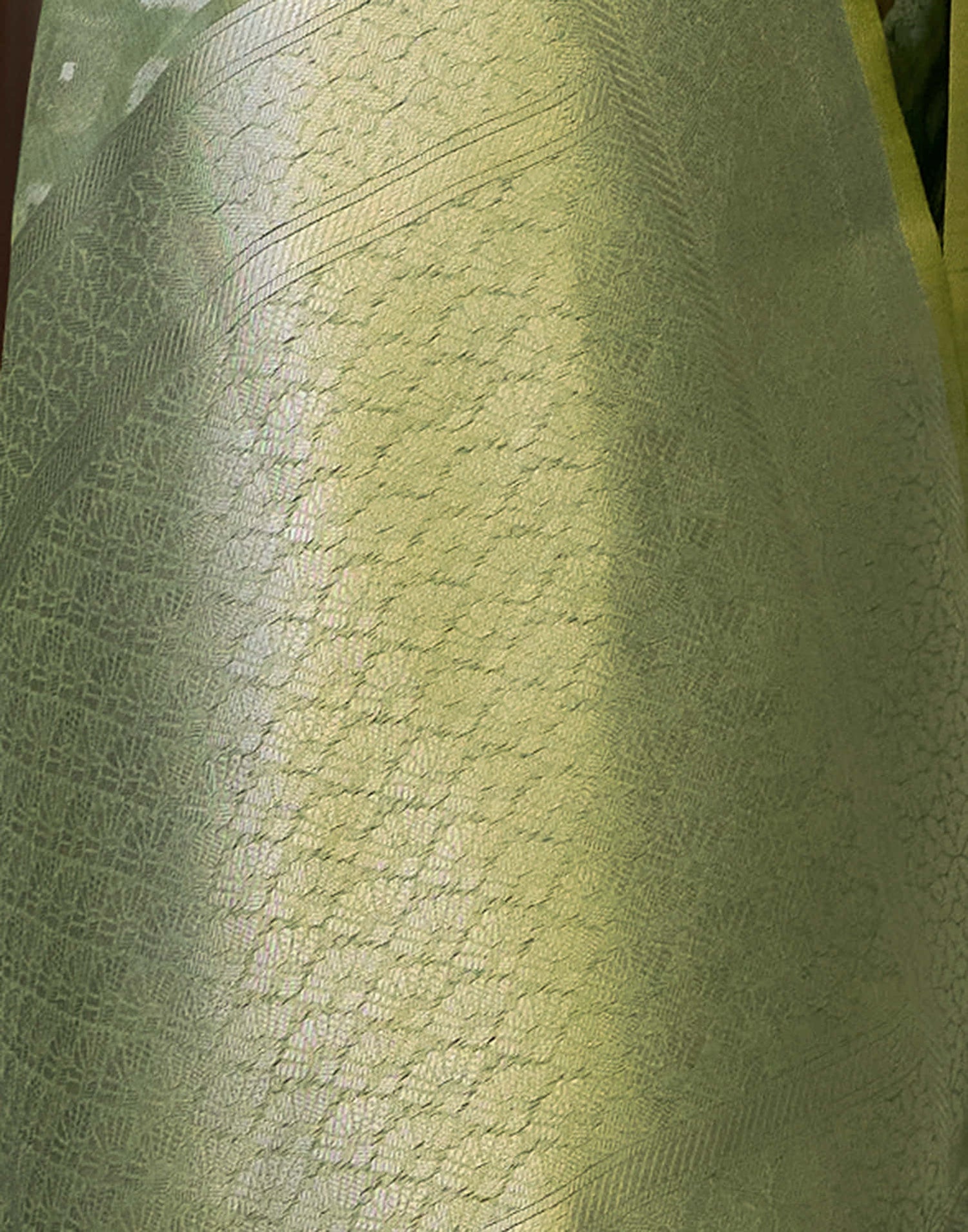 Goldmine Sea Green Tissue Silk Weaving Saree