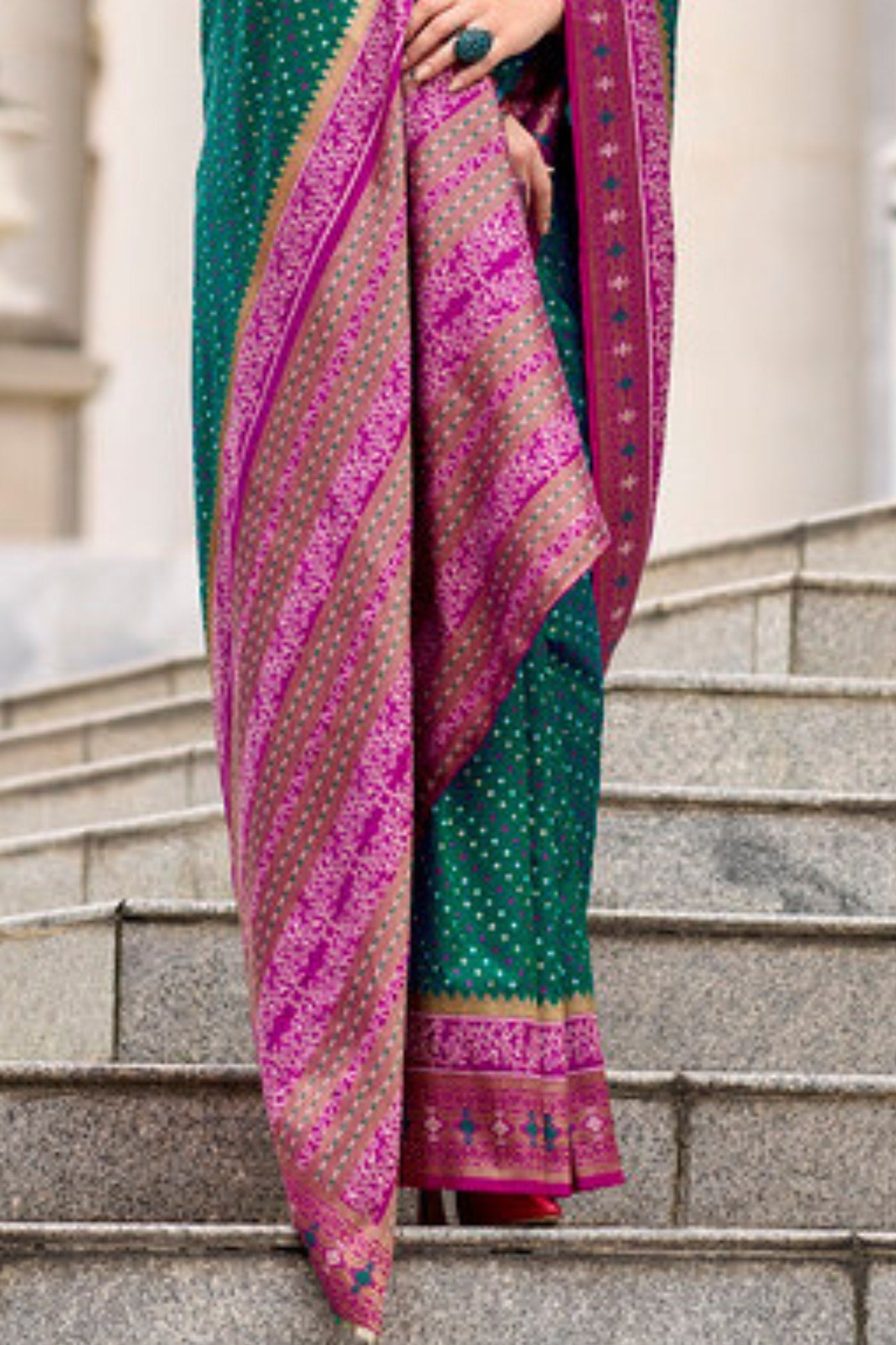 Rehana Green Pure Soft Banarasi Silk Weaving Saree