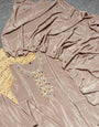 Rosy Brown Chinon Silk Embroidered Plazzo Suit