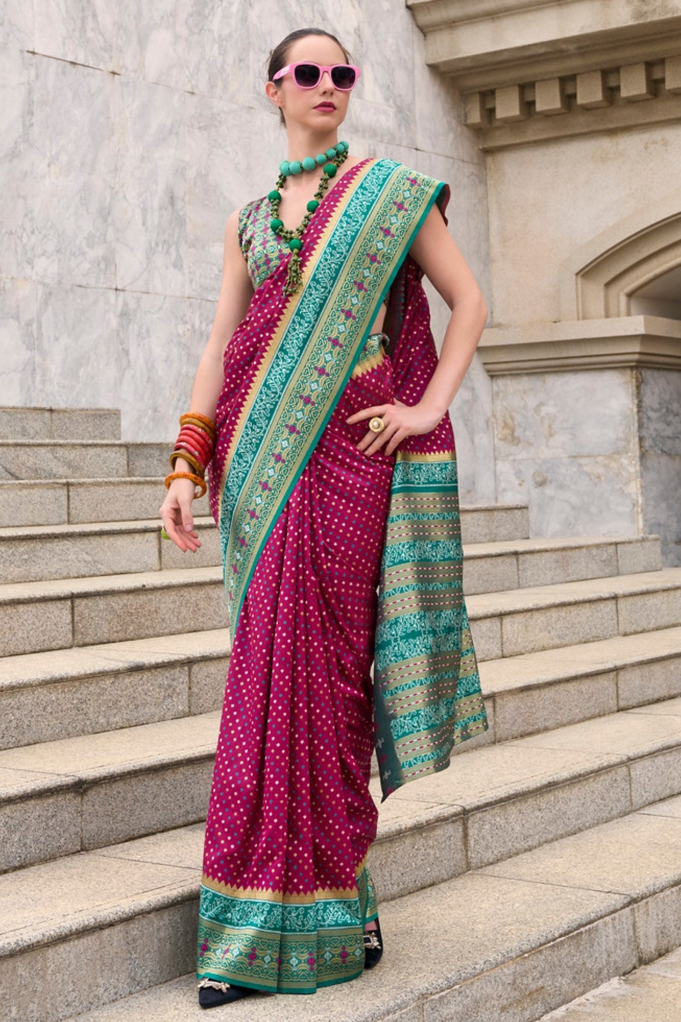 Rehana Maroon Pure Soft Banarasi Silk Weaving Saree
