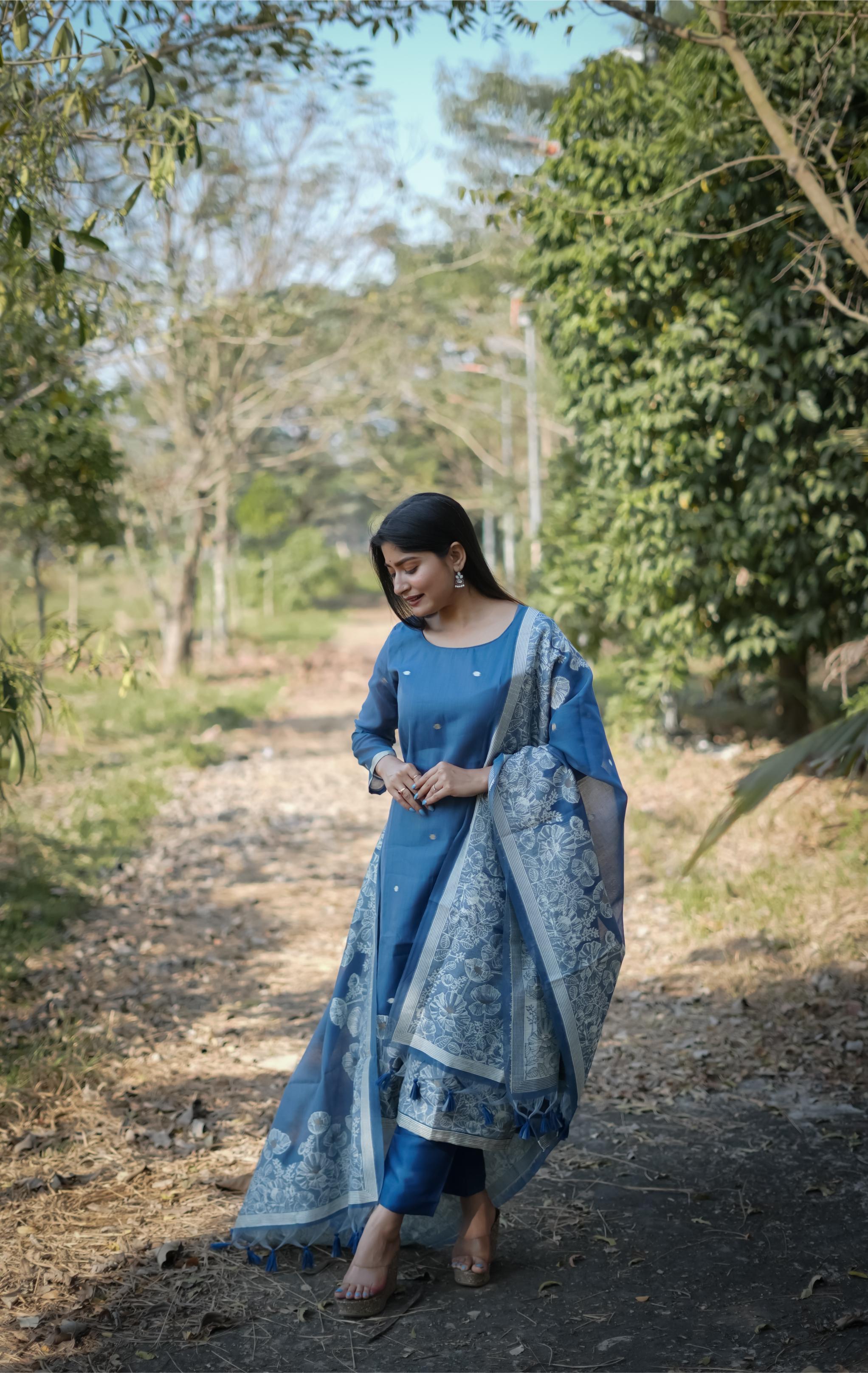 Morpich Pure Soft Cotton Jamdani Weaving 3pis Dress Material