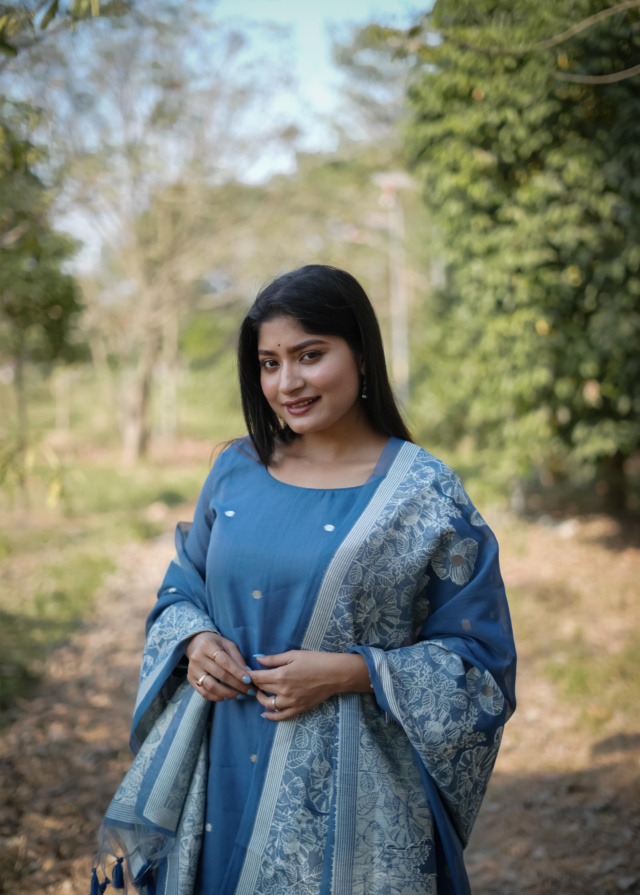 Morpich Pure Soft Cotton Jamdani Weaving 3pis Dress Material