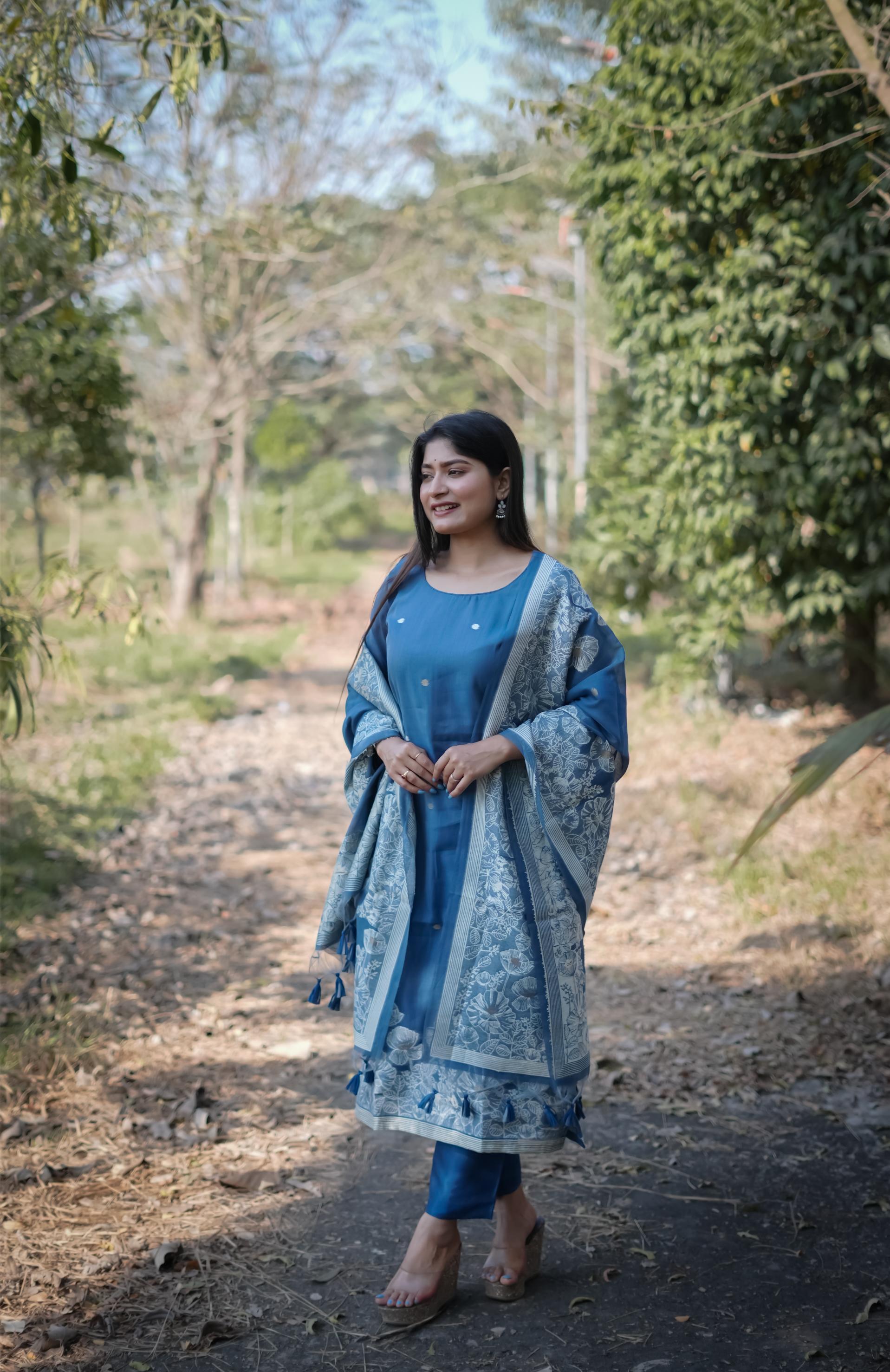 Morpich Pure Soft Cotton Jamdani Weaving 3pis Dress Material