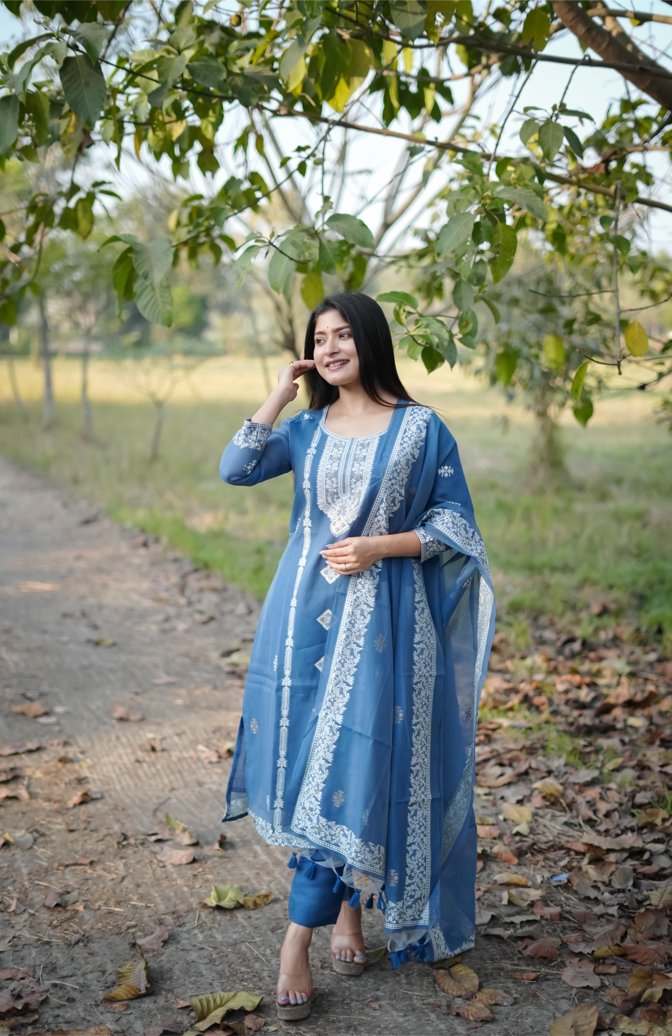 Morpich Pure Soft Cotton Jamdani Weaving 3pis Dress Material