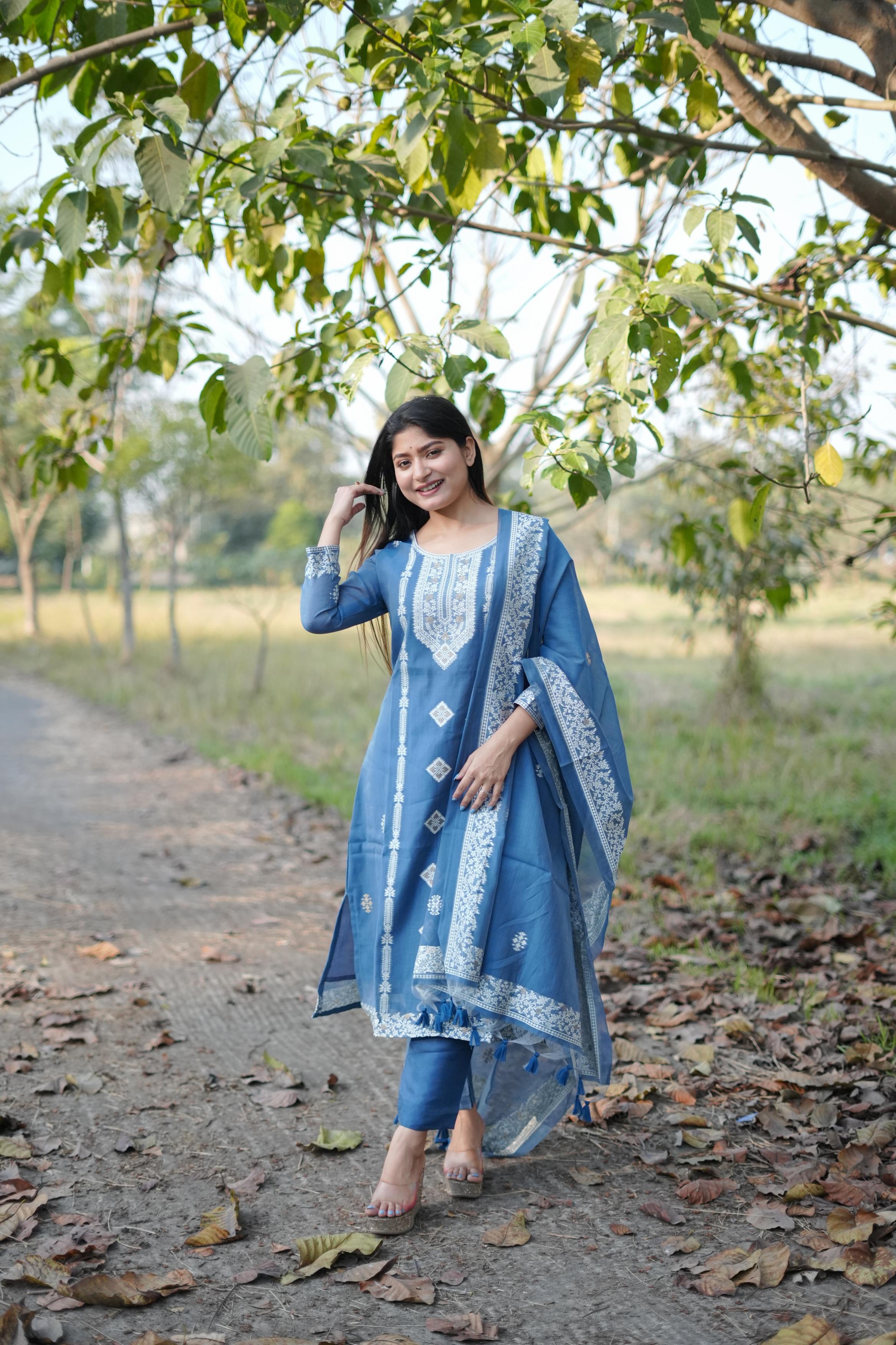 Morpich Pure Soft Cotton Jamdani Weaving 3pis Dress Material