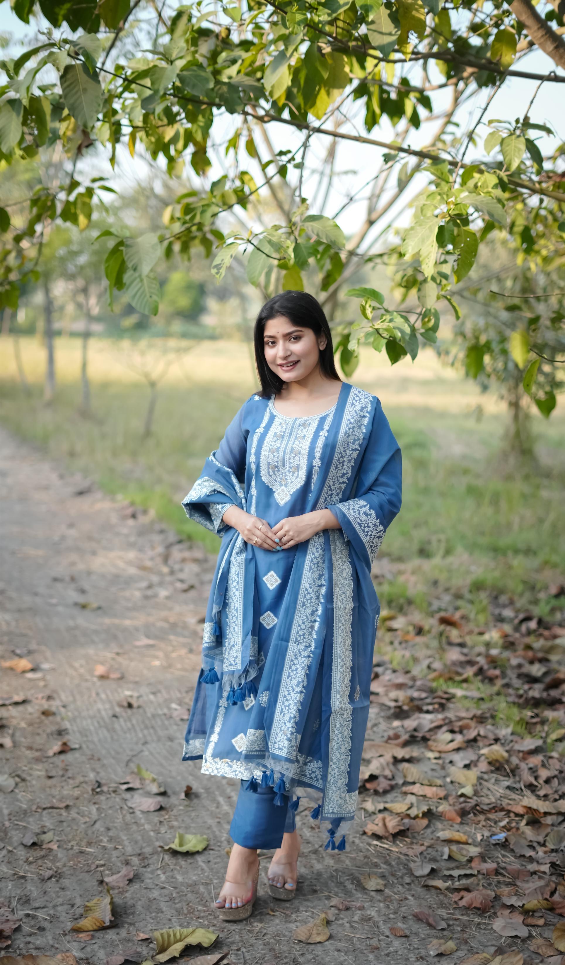 Morpich Pure Soft Cotton Jamdani Weaving 3pis Dress Material