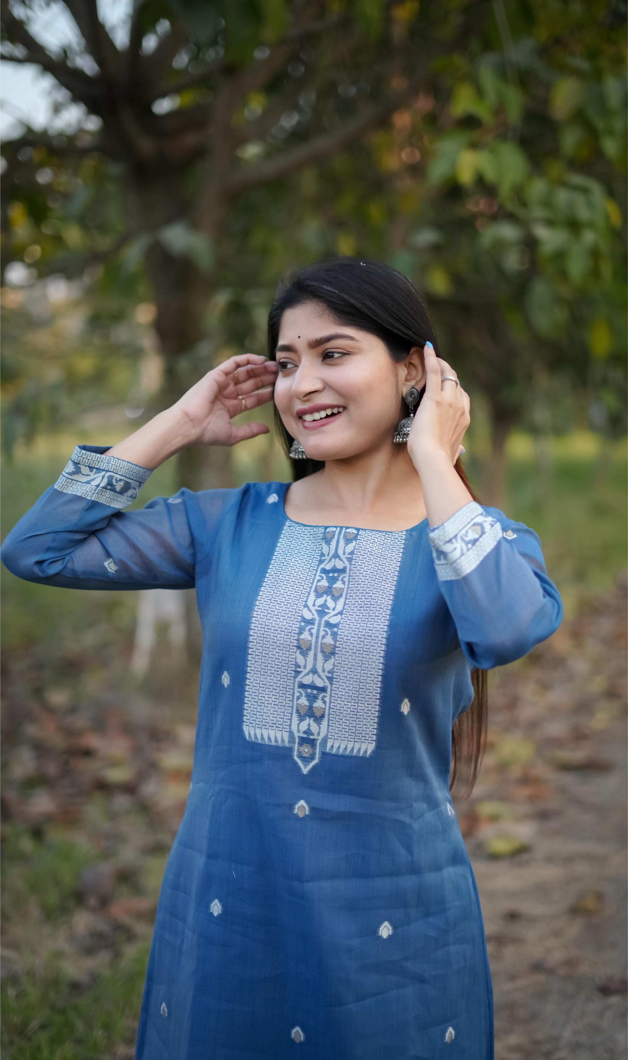 Morpich Pure Soft Cotton Jamdani Weaving 3pis Dress Material