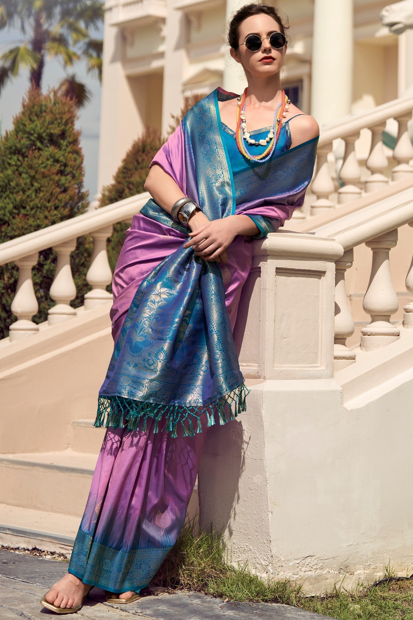 Mango Mulberry Pure Touch Soft Silk Weaving Saree