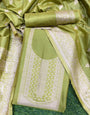Mahendi Handloom Raw Silk Warli Work Unstitched 3pis Dress Material