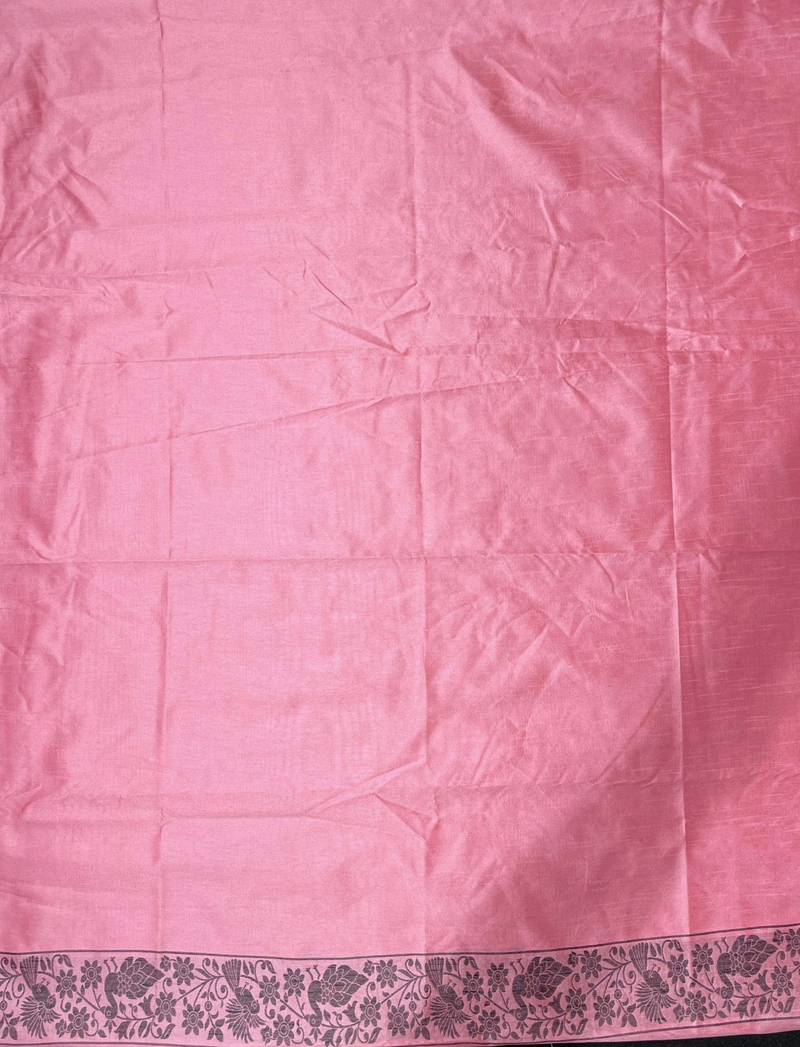 Rose Handloom Raw Silk Warli Work Unstitched 3pis Dress Material