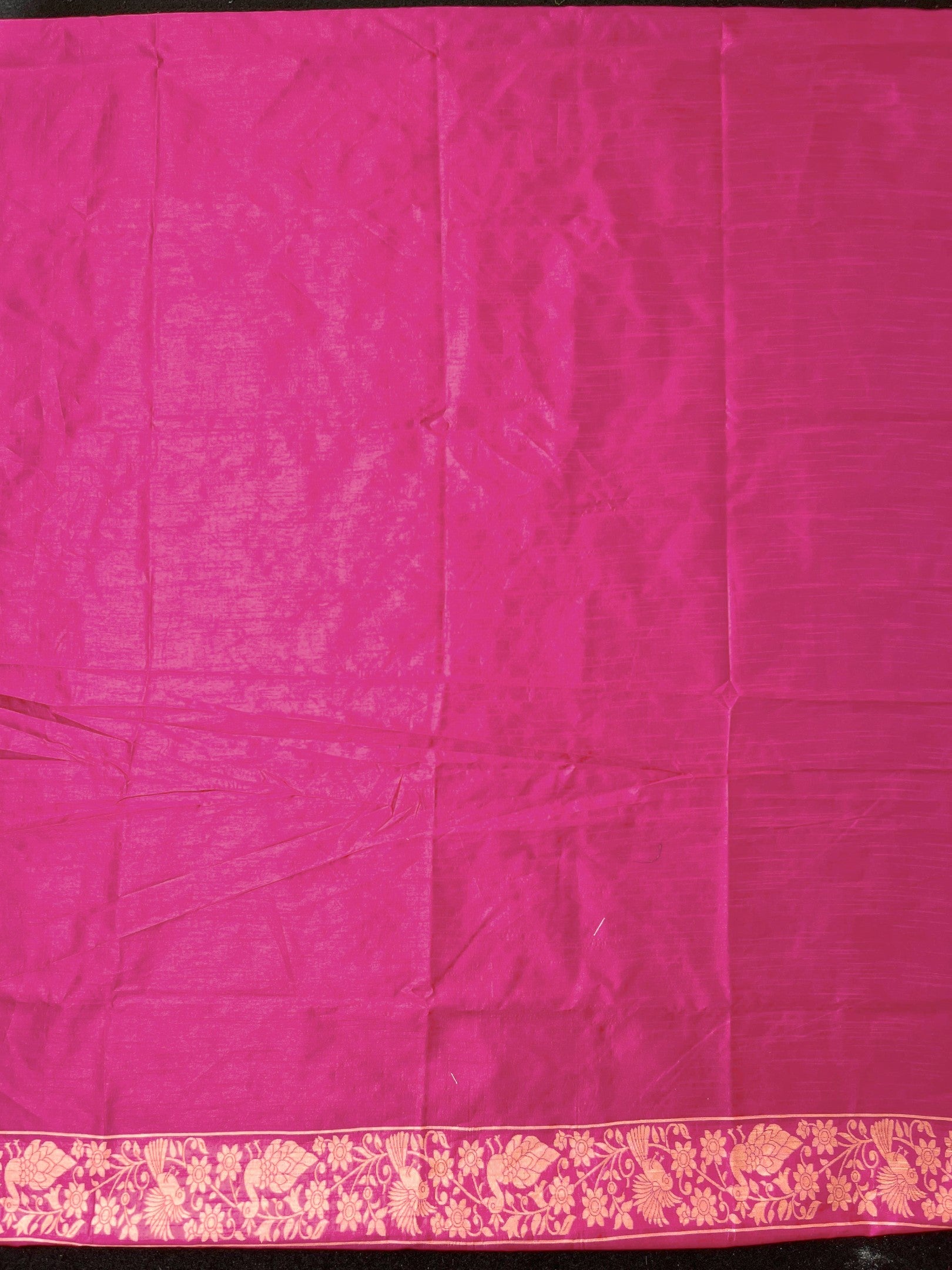 Pink Handloom Raw Silk Warli Work Unstitched 3pis Dress Material