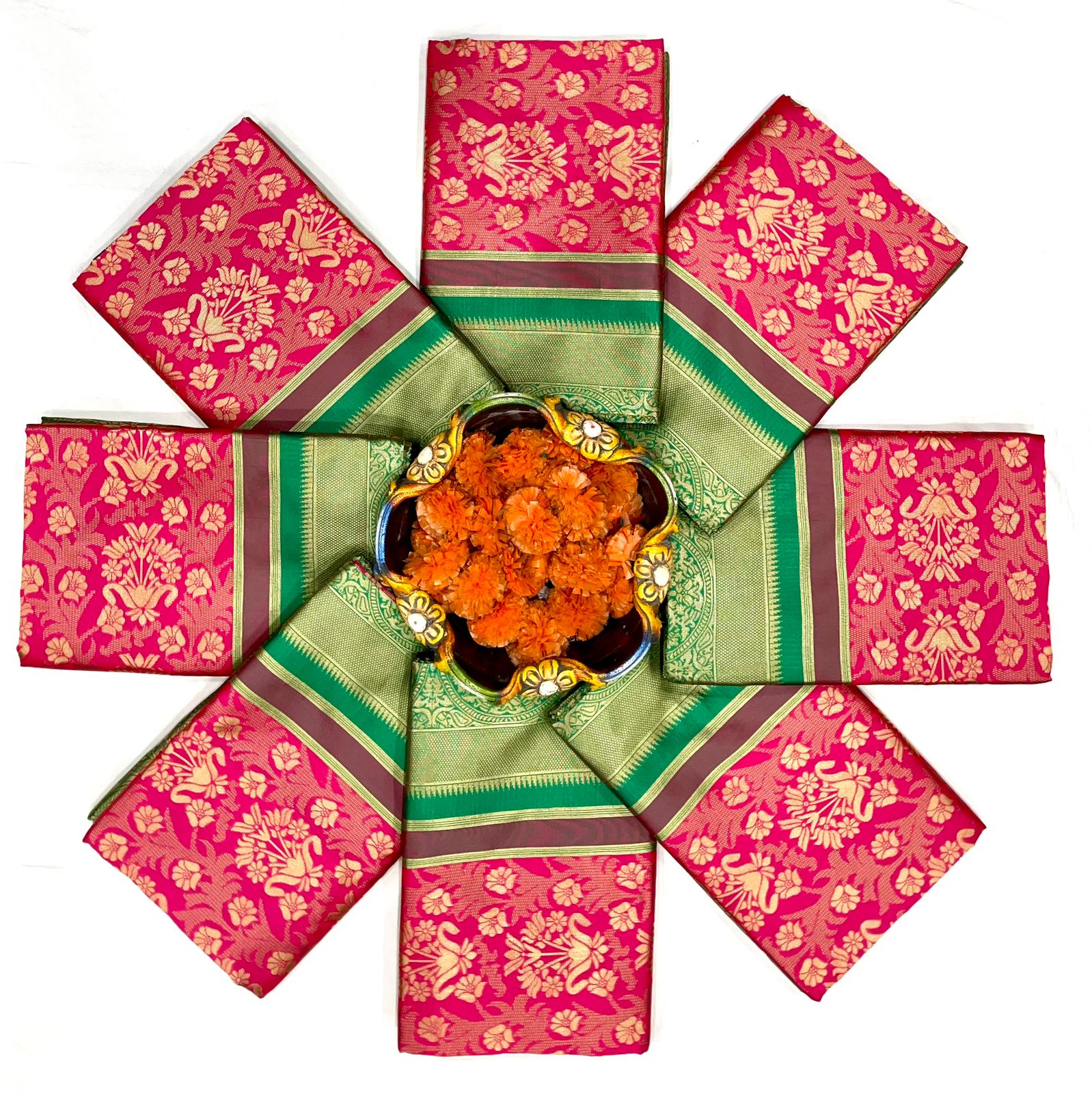 Breathtaking Dark Pink Soft Banarasi Silk Weaving Saree