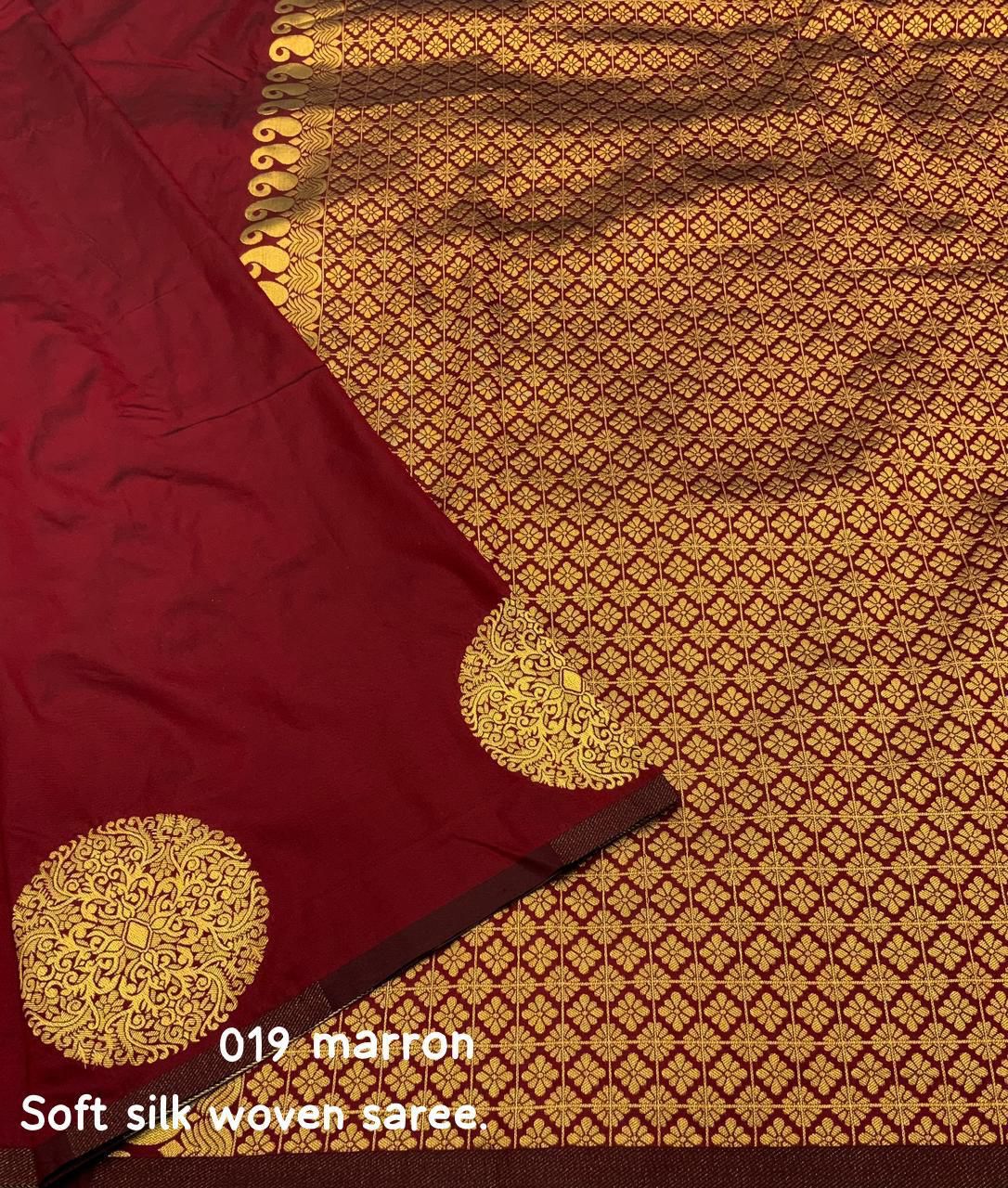Graceful Maroon Soft Silk Weaving Saree