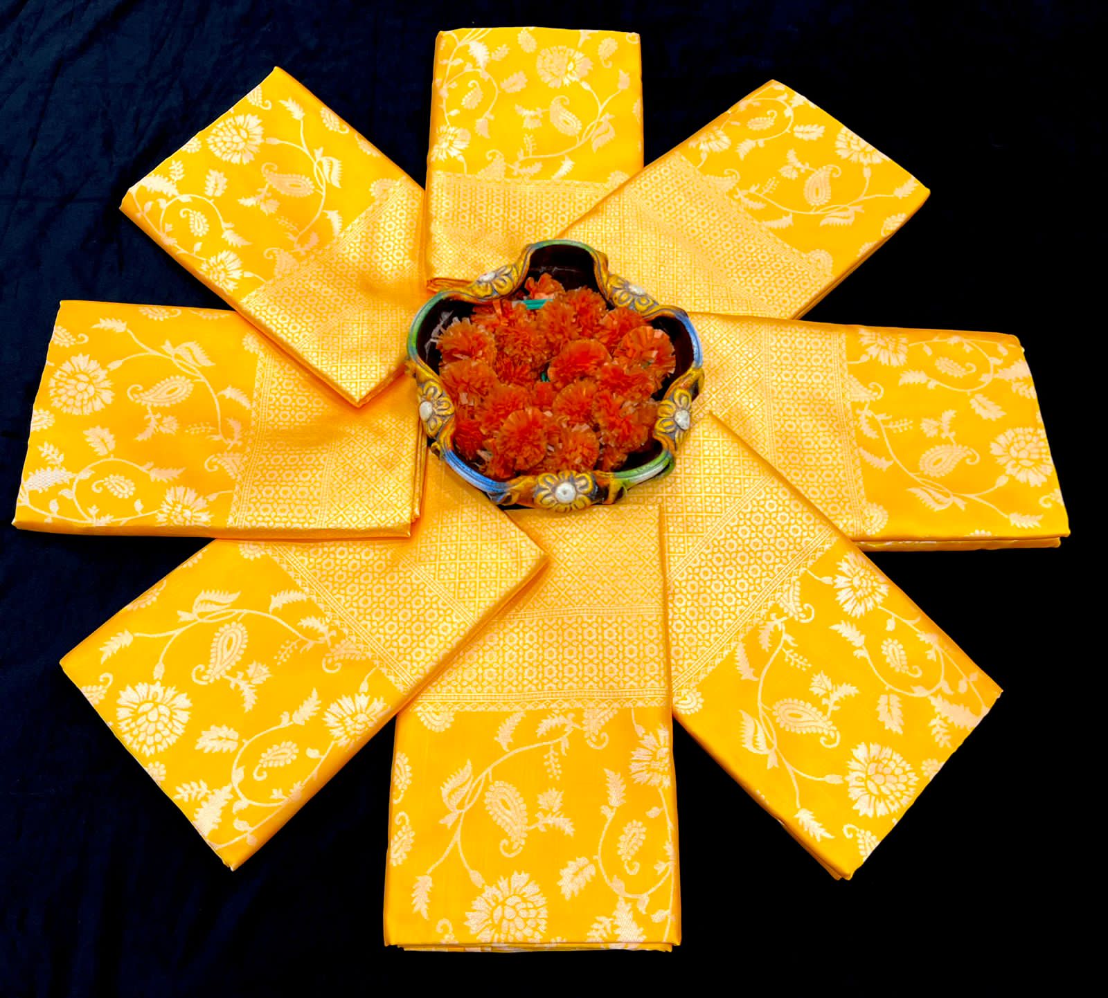 Parchment Yellow Soft Silk Weaving Saree