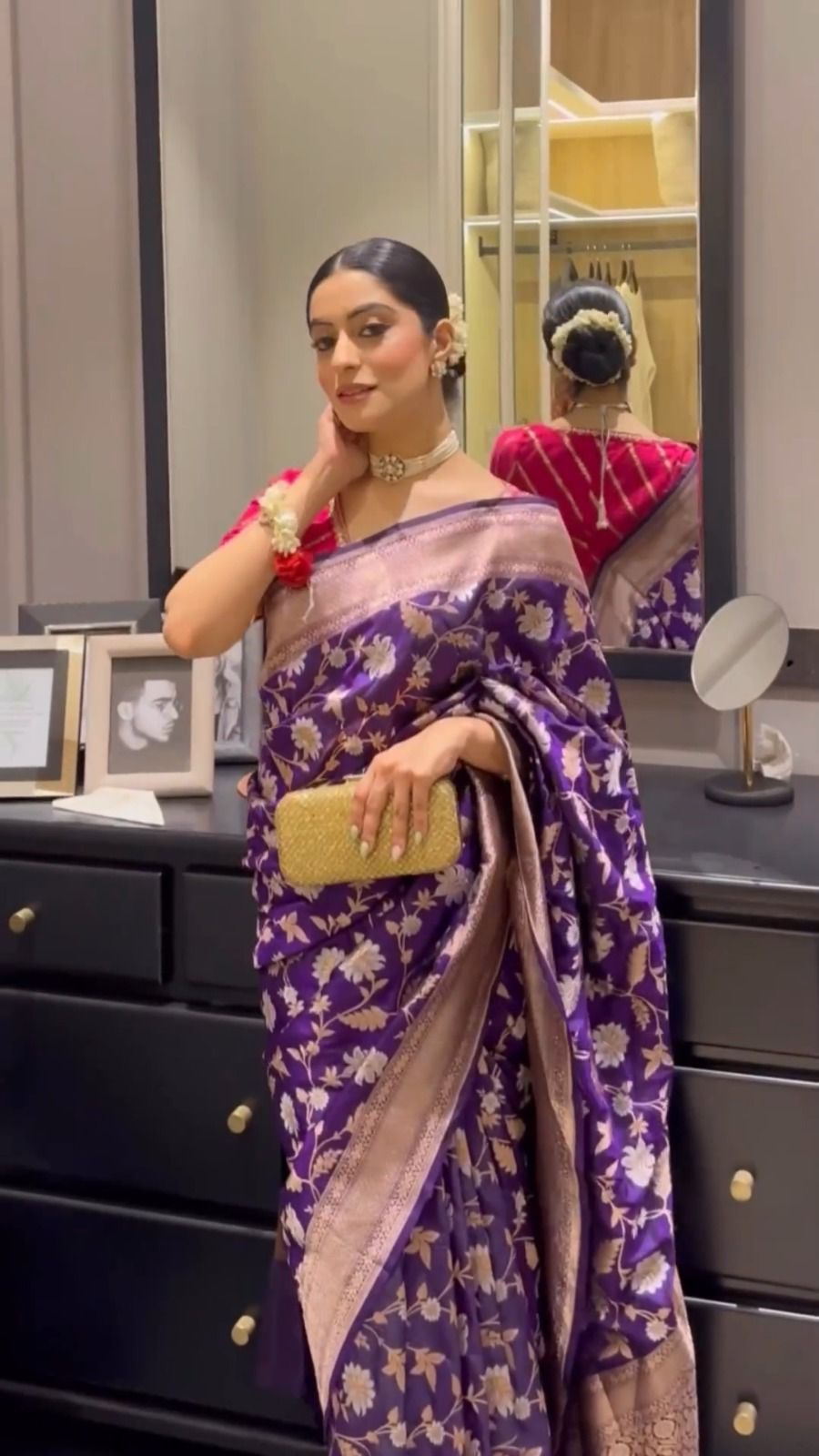 Irreplaceable Purple Soft Silk Weaving Saree