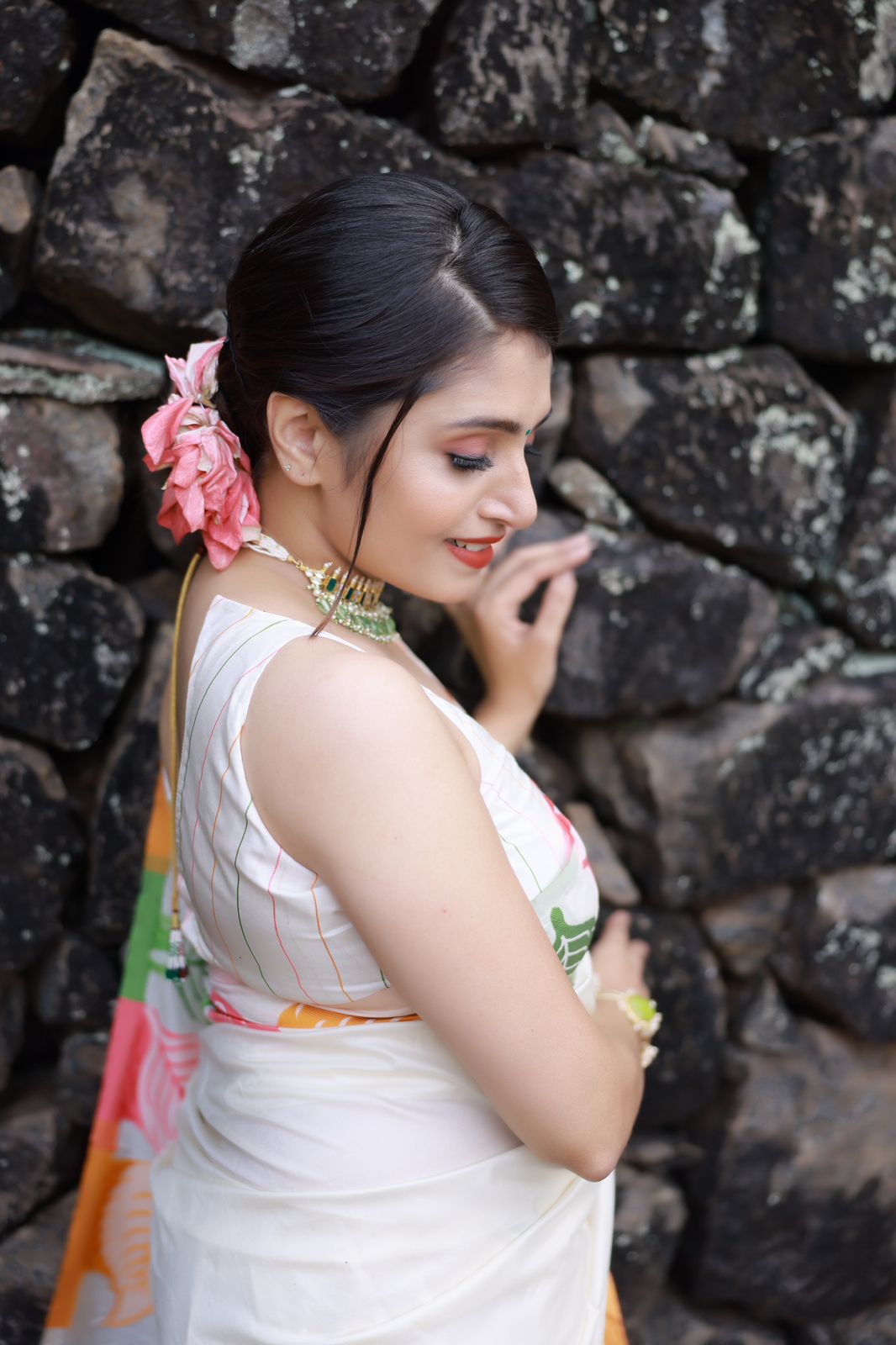 Fabulous Off White Soft Silk Weaving Saree