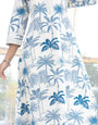 Intricate Blue Rayon Digital print kurti set