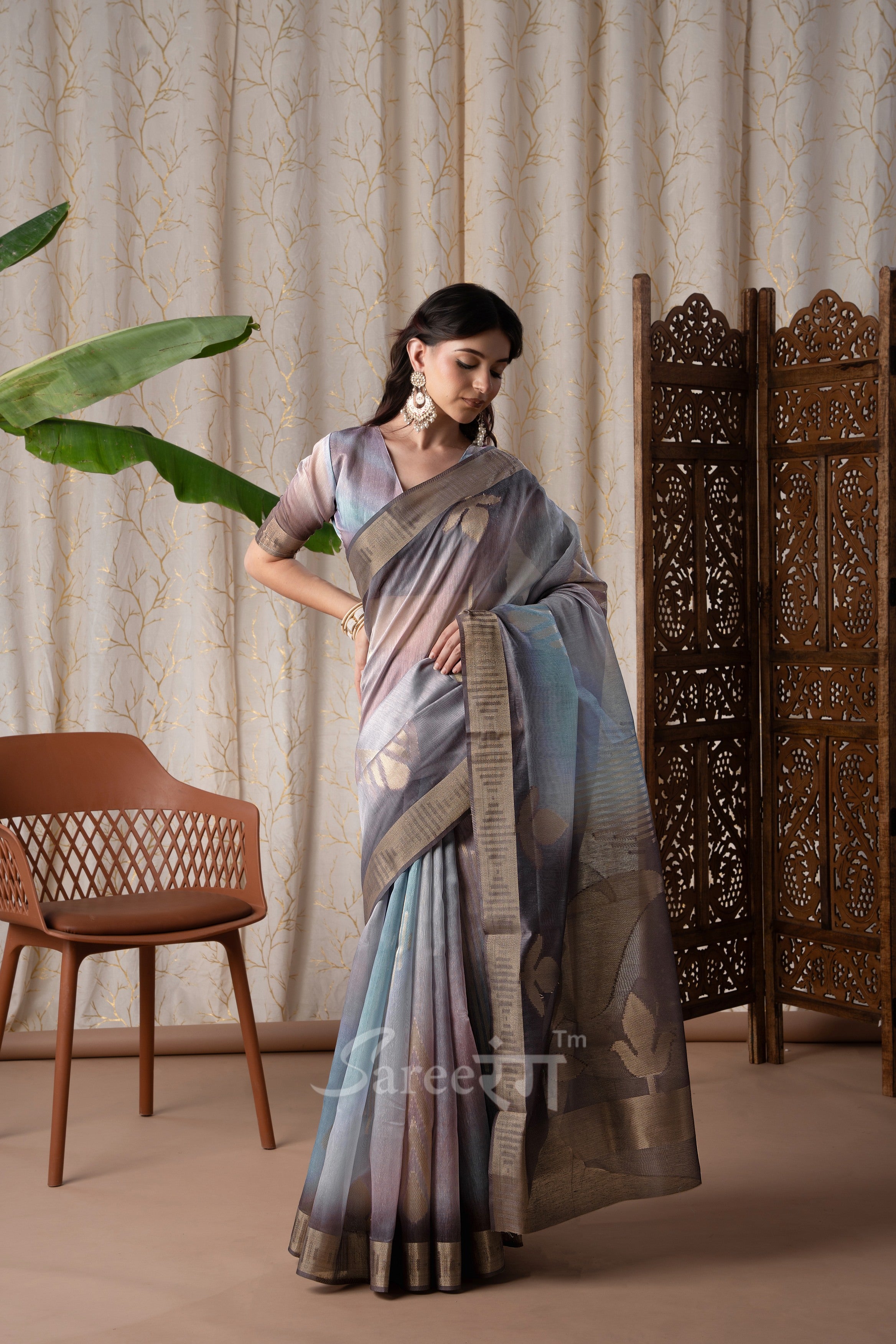 Watermelon Multicolor Fancy Modal Cotton Silk Printed Saree