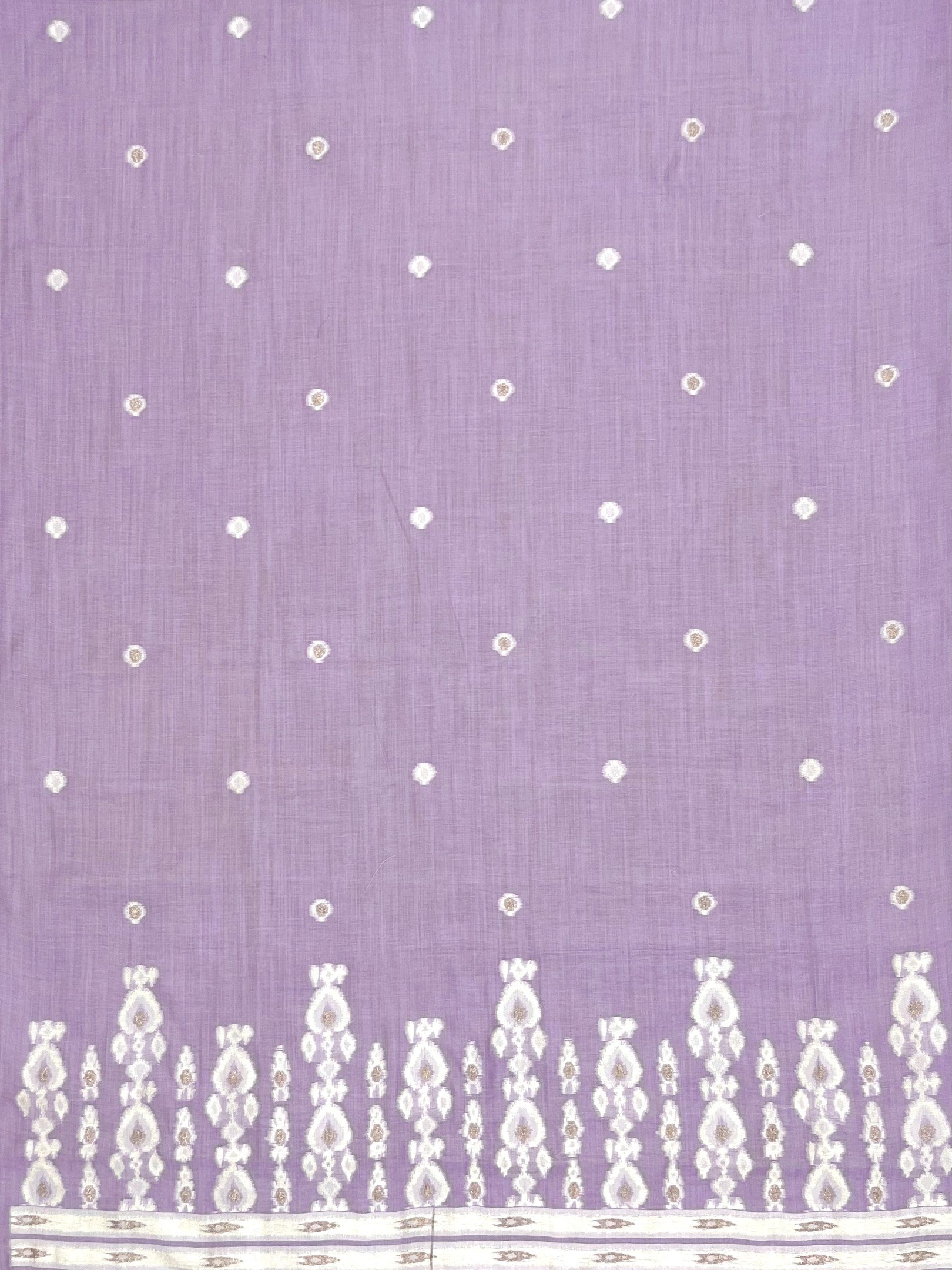 Lavender Pure Soft Muga Cotton Unique Weaving Unstitched Dress Material