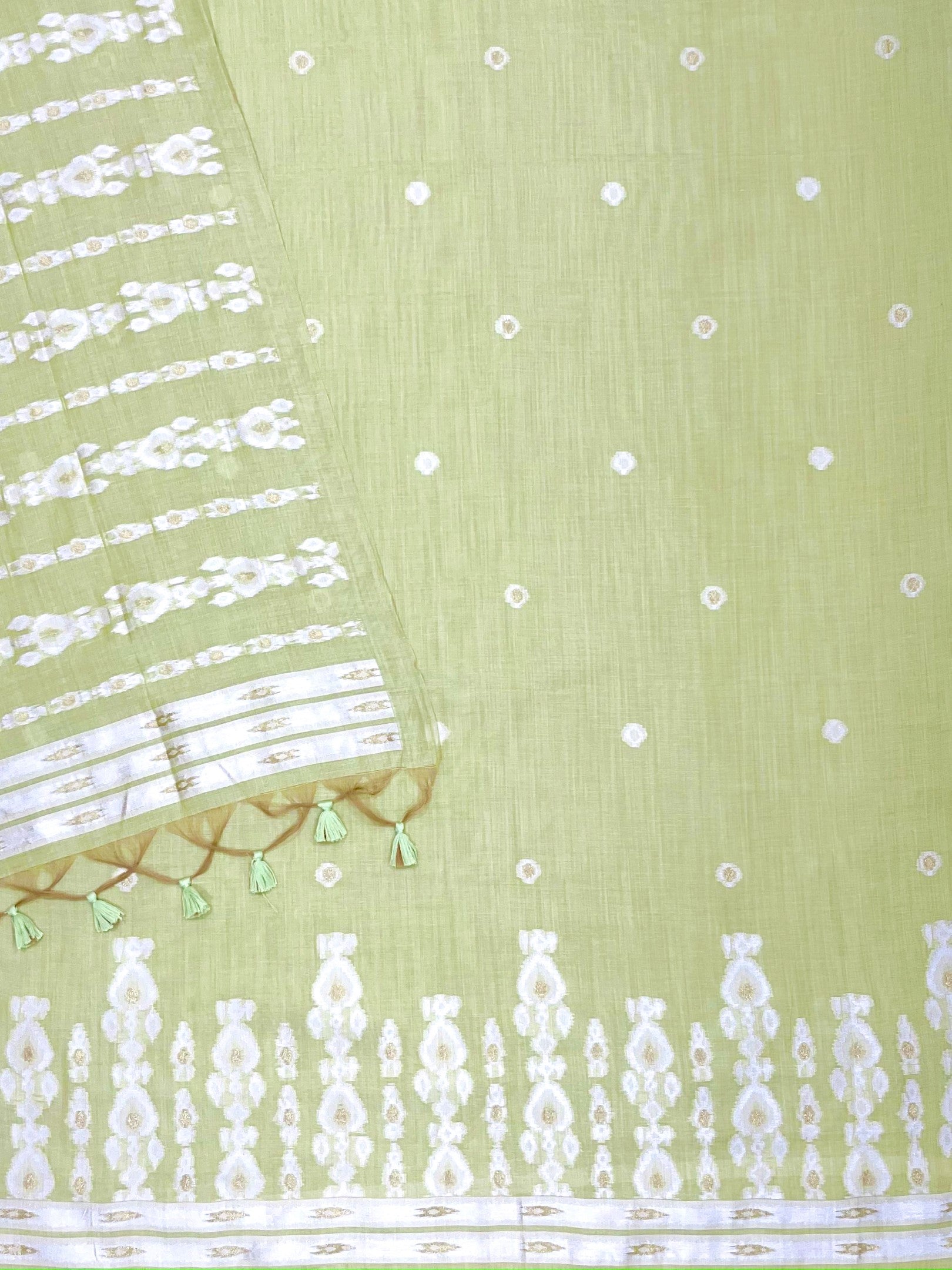 Pista Pure Soft Muga Cotton Unique Weaving Unstitched Dress Material