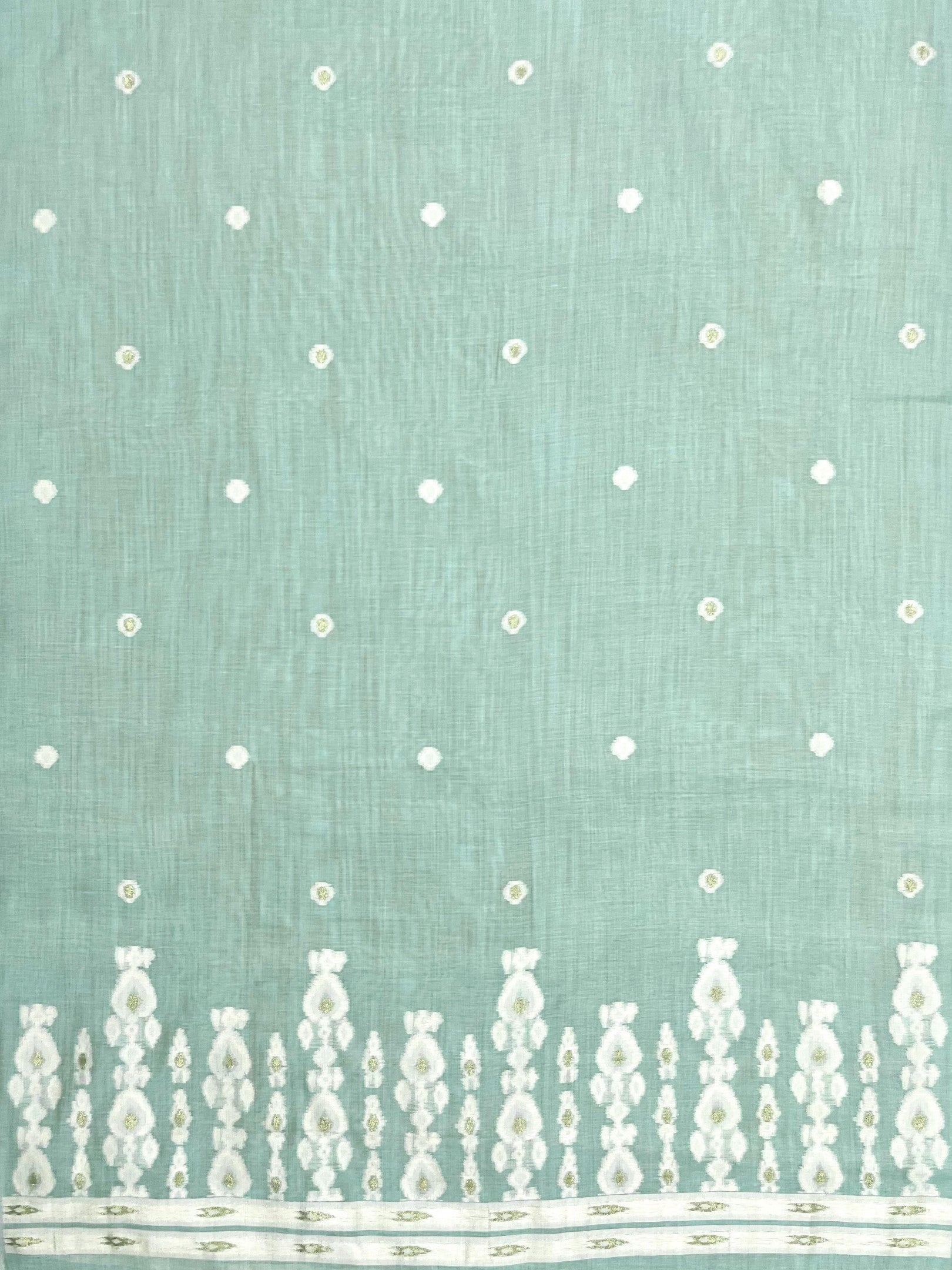 Peal Leaf Pure Soft Muga Cotton Unique Weaving Unstitched Dress Material