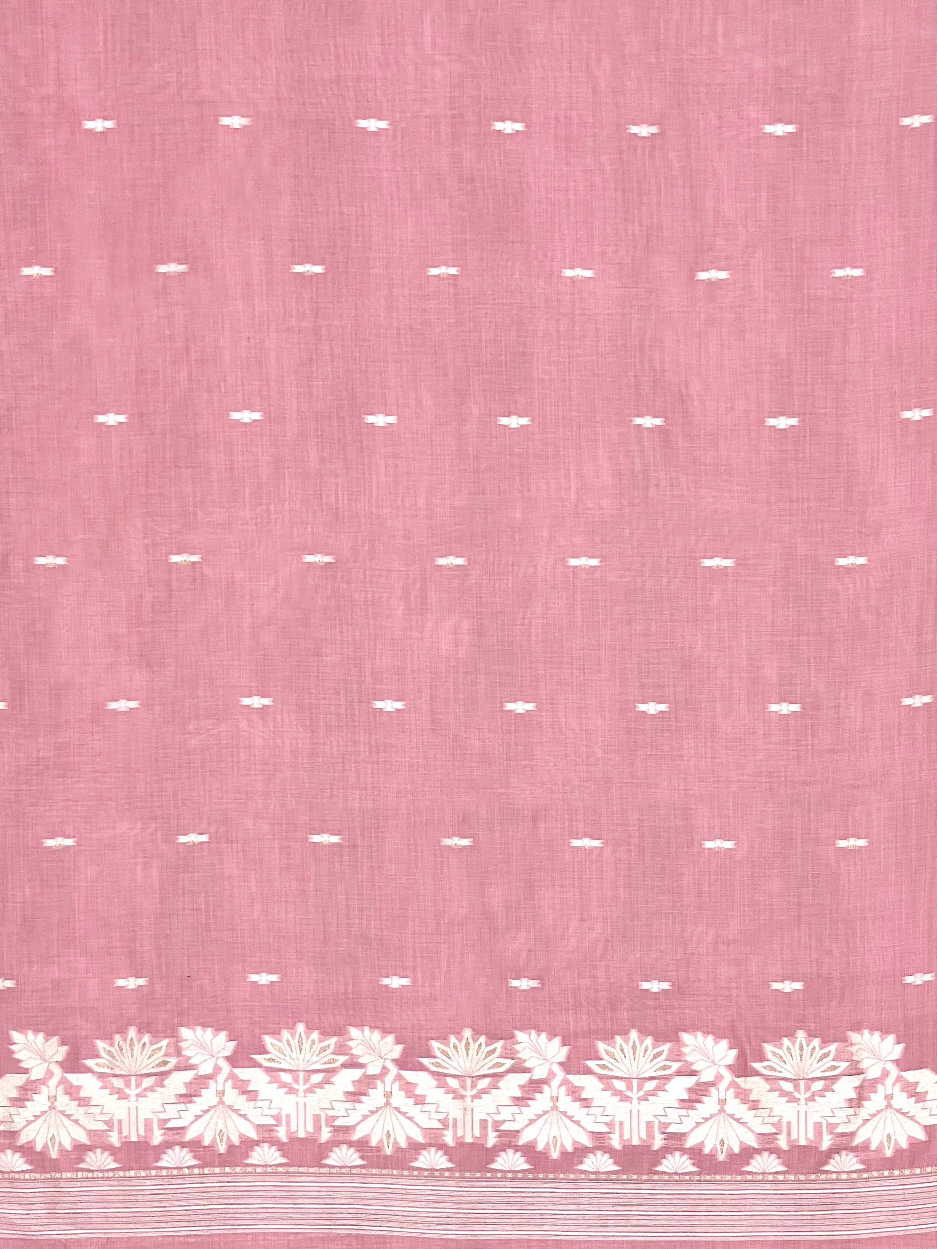 Baby Pink Pure Soft Linen Cotton Embroidered Work Unstitched Dress Material