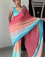 Bloom One Minute Ready To Wear Multicolor Georgette Saree