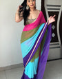 Grace One Minute Ready To Wear Multicolor Georgette Saree