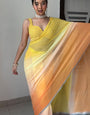 Bright One Minute Ready To Wear Multicolor Georgette Saree