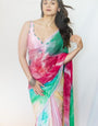 Alluring One Minute Ready To Wear Multicolor Georgette Saree