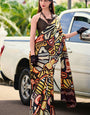 Next Ganeration Multicolor Pure Satin Silk Digital Printed Saree