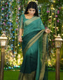 Effortless One Minute Ready To Wear Green Chiffon Silk Saree