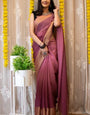 Dainty One Minute Ready To Wear Pink Chiffon Silk Saree