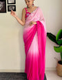 Delicacy One Minute Ready To Wear Dark Pink Georgette Saree