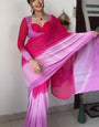 Brilliance One Minute Ready To Wear Pink And Lavender Georgette Saree