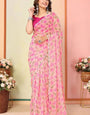 Resplendent One Minute Ready To Wear Pink Georgette Saree