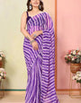 Misty One Minute Ready To Wear Purple Georgette Saree